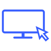 monitor with cursor icon